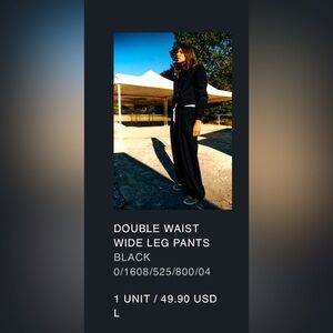 Zara double waist wide leg pants